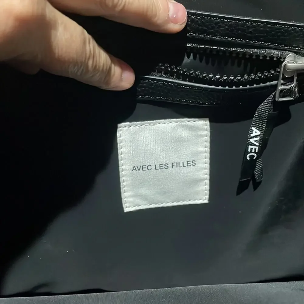Avec Les Filles black mixed material tote bag nwt and perfect unworn condition